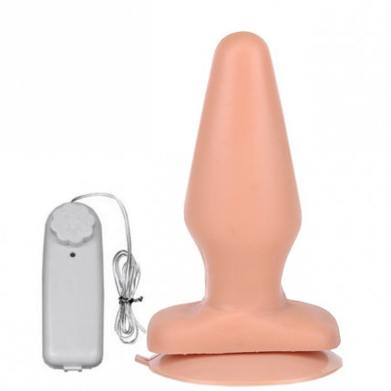 Plug Anal Torpedo Vibro com Ventosa 13,5 cm