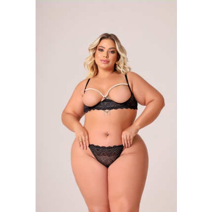 Conjunto Renda Vazado Beije Tudo Plus Tallyta - 6921