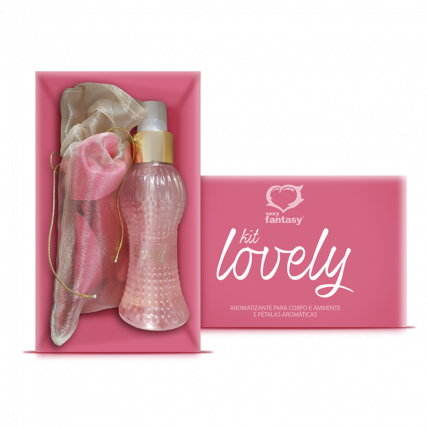 Kit Lovely composto por um aromatizante para corpo e ambiente e por 150 pétalas - 723