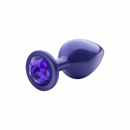 Lite Plug Roxo M com Glitter e Pedra Roxa - 6255G