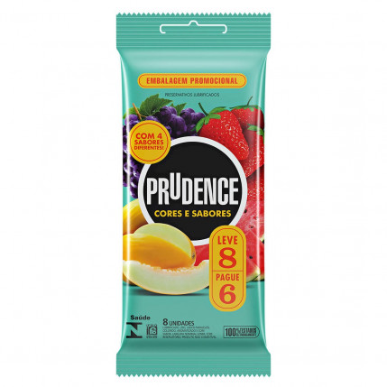 Preservativos Cores e Sabores Leve 8 Pague 6 PRUDENCE - 4849