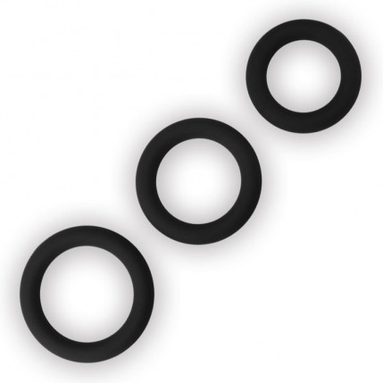 Kit com 3 Anéis Penianos Power Plus Soft Silicone Snug Ring - LOVETOY - 677