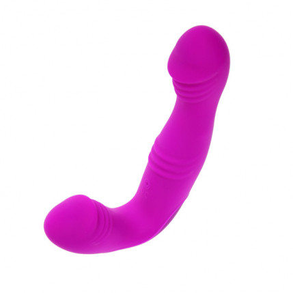 Vibrador Silicone Duplo strapless sem cinta Recarregável 30 níveis de vibração - 6659