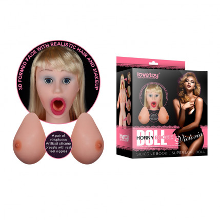 Boneca do amor Loira inflável realista - Silicone Boobie Super Love Doll - lovetoy - 4215