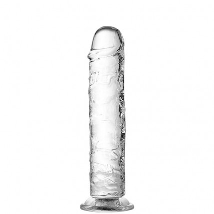 Pênis Realístico com Ventosa Glande e Veias Salientes 28 x 6 cm -TRANSPICUOUS DILDO - 1873