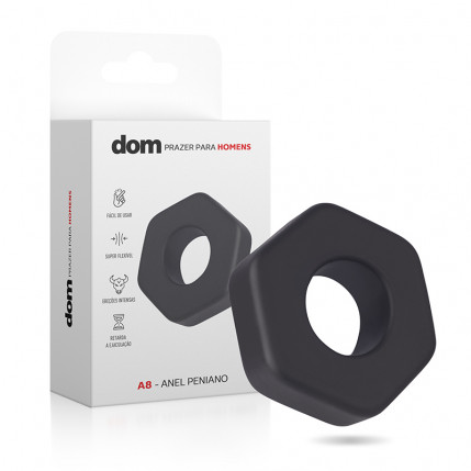 Anel Peniano Silicone DOM A8 - 1416