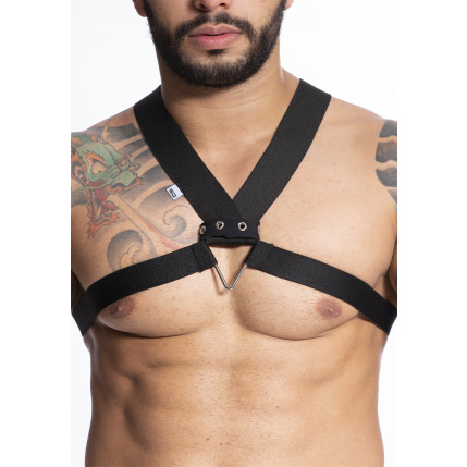 Harness Elástico Triangulo Metal Preto - HE006