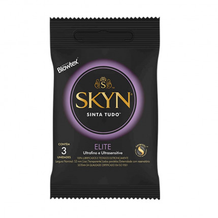 Preservativos Skyn Elite Ultrafino E Ultrasensitive Com 3 Unidades Blowtex - 2431