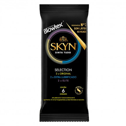 Skyn Selection Preservativo Lubrificado com 6 unidades Blowtex - 1369