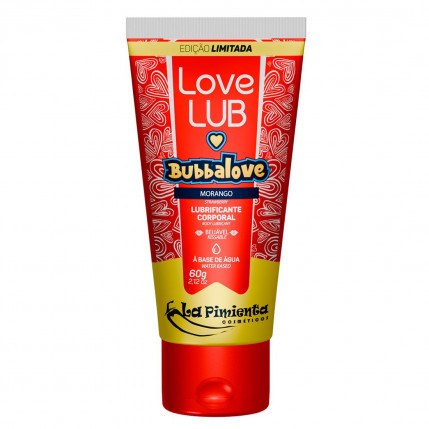 Love Lub Bubbalove Lubrificante Corporal Beijável Morango 60g La Pimienta - 4025