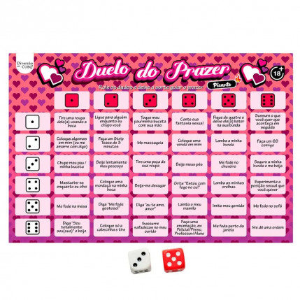 Jogo Duelo Do Prazer Picante - Tabuleiro e Dados - 8454