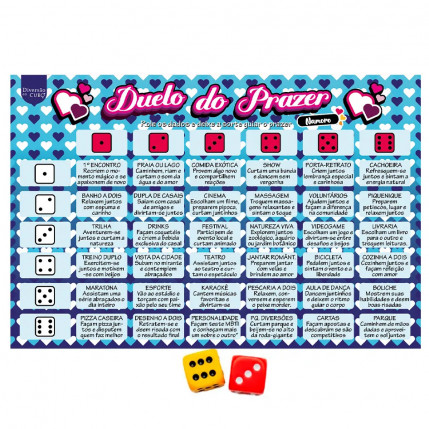 Duelo do Prazer Namoro Jogo de Tabuleiro com Desafios - 8456