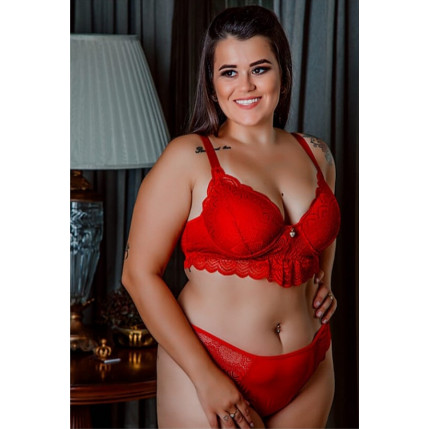 Conjunto Bojo Renda Tamanho Plus - LIZII LINGERIE - 4820