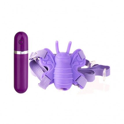 Estimulador clitoriano butterfly com cinta e 10 velocidades - WONDERFUL - NANMA