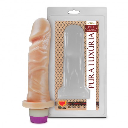 Prótese Pura Luxúria Realístico Com Vibro 15,3 x 4 Cm Sexy Fantasy - 5075