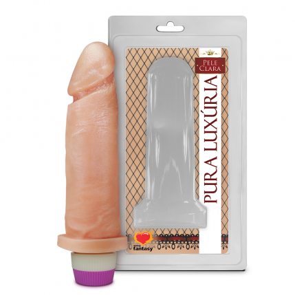 Prótese Pura Luxúria Realístico Com Vibro 15,3 x 4,5 Cm Sexy Fantasy - 5076