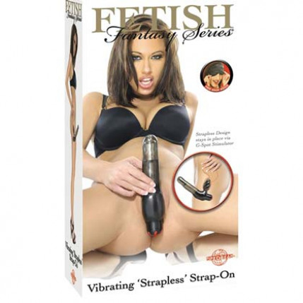 Masturbador para Casal com Vibrador FETISH - Vibrating Strapless Strap-On