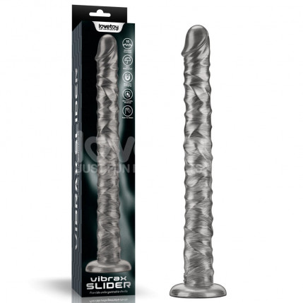 Vibrador flexível 40,8 x 4,4 cm com ventosa e 10 modos de vibração - 16" King Sized Vibrating Vibrax Slider - LOVETOY - 7831