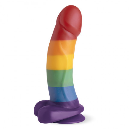 Pride - Viva a Diversidade! - Pênis Realísta Com Escroto e Ventosa 19cm - 2140